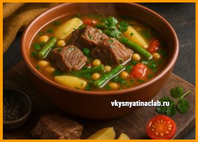"Суп Бозбаш" - густой Кавказский суп