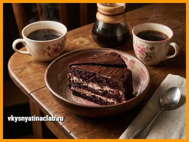 Торт «Прага» с лёгким белым кремом